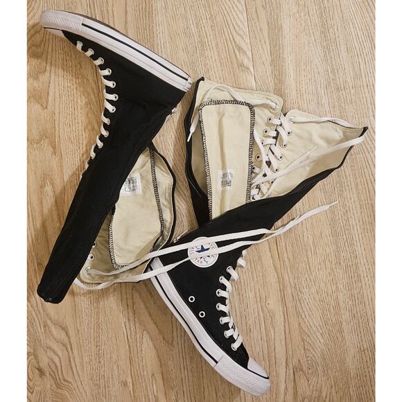 Converse All-Star Chuck Taylor XXHI Black Knee High Sneakers Size Womens 7 Men 5 - Picture 11 of 12